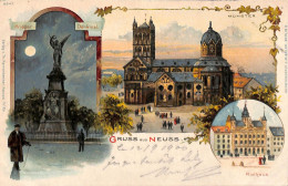 Gruss Aus Neuss - Litho Multi Views Colors Verlag Th Pannenbecker 1900) - Neuss