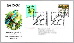 CARRACA EUROPEA - BLAURACKE - Coracias Garrulus. Deutschlandsberg 2010 - Obliteraciones & Sellados Mecánicos (Publicitarios)