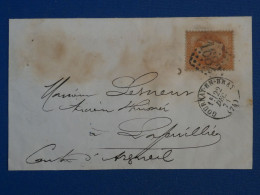 BQ12 FRANCE   LETTRE  INCOMPL. 22 DEC. 1871 GOURNAY A LA FEUILLIE ++NAPOLEON LAURé 40C   +AFFRANCH.INTERESSANT +++ - 1863-1870 Napoléon III Lauré