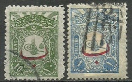 Turkey; 1905 Overprinted Stamps With Rays - Used Stamps