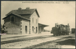 REPRODUCTION Ancienne D'une CPA - La Gare De Vigneulles-Lès-Hattonchâtel - Voir 2 Scans Larges & Descriptif - Vigneulles Les Hattonchatel