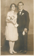 Romania Social History Wedding Photo Postcard Studio Foto Petrovits Timisoara 1928 - Noces