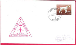 JUGOSLAVIA - FIRST FLIGHT JAT FROM OHRID TO DUBROVNIK * 16.6.1970* ON COVER - Luchtpost