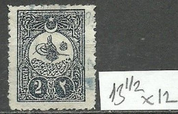 Turkey; 1908 Postage Stamp 2 K. "Perf. 13 1/2x12 Instead Of 12" - Used Stamps