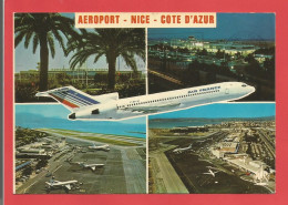 C.P.M.( 06 )« NICE » Vues Diverses De L'Aéroport  - Jolie Multi-Vues Générales Animées  X2phots - Transport Aérien - Aéroport