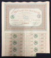 Compagnie De Vapeurs Francais Action De 100 Francs 1919 Cod.doc.330 - Industrie