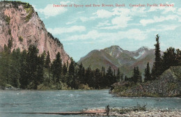 CPA-CANADA-Junction Of Spay And Bow Rivers-Banff-Canadian Pacific Railway - Banff