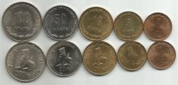 Myanmar 1999. Set Of 1 - 5 - 10 - 50 - 100 Kyats 1999. KM#60 - 61 - 62 - 63 - 64 - Birmania