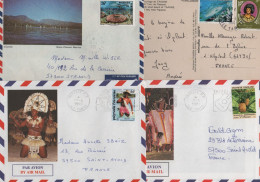 Tahiti - Papeete - Lot De 3 Lettres + 1 Carte - Briefe U. Dokumente