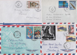 Tahiti - Papeete Annexe 1 - 4 Enveloppes - Lettres & Documents