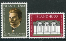 ICELAND 1984 National Gallery Centenary MNH / **.  Michel 622-23 - Ongebruikt