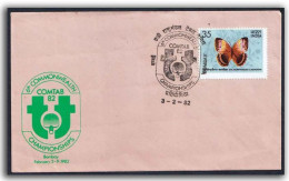 India 1982 Bombay Table Tennis 6th Commonwealth Championship Special Cover (**) Inde Indien - Cartas & Documentos