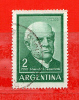 (Us.7) Argentina ° 1963 - DOMINGO SARMIENTO. Yv. 662.  Oblitérer.  Come Scansione. - Used Stamps