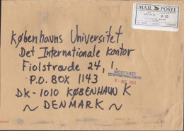 Canada POSTE MAIL Label, WINNIPEG 2000 Cover Lettre To Denmark - Poste Aérienne