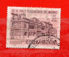 (Us.7) Argentina ° 1964 - Transmission Du Mandat Présientiel. Yv. 675.  Oblitérer.  Come Scansione. - Usati