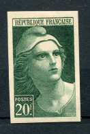 !!! 20F MARIANNE DE GANDON N°730 NON DENTELE NEUF * - 1941-1950