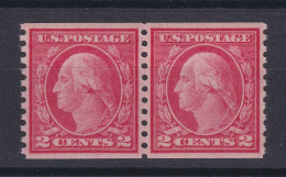 US, Scott 455, MNH Horizontal Coil Pair, PSE GRADED 95 - Unused Stamps