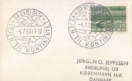 Denmark Sonderstempel 'Vejen Til Kontinentet' RØDBY 1963 'Petite' Brief Cover Lettre Cz. Slania - Brieven En Documenten