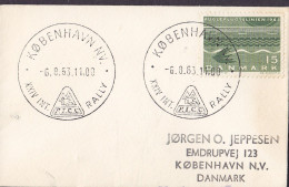 Denmark Sonderstempel 'XXIV. International F.I.C.C. Rally' KØBENHAVN NV. 1963 'Petite' Brief Cover Lettre Cz. Slania - Cartas & Documentos