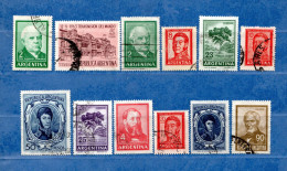 (Us.7) Argentina ° 1963 à 1966 - Lotto Di 12 Francobolli. Yv. Da 662 à 783.  Oblitérer.  Come Scansione. - Used Stamps