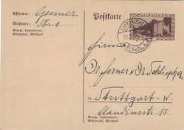 Ganzsache Saarlouis - Saarbrücken 1934 > Stuttgart - Postal Stationery