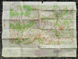 ©1955 ARLON CARTE ETAT-MAJOR LUXEMBOURG VIRTON ESCH-SUR-ALZETTE LONGWY ROSSIGNOL ATHUS PETANGE CLEMENCY REHON VANCE S122 - Arlon