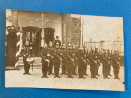 Forbach Carte Photo Poste De Garde Avec Tambour Soldat Militaire 1902 - Forbach