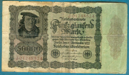 50000 Mark 19.11.1922 Rare Serie J - 50.000 Mark