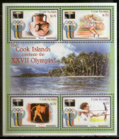 Cook Islands 2000 Olympic Games Archery Running Sc 1237 Sheetlet MNH # 5183 - Tir à L'Arc