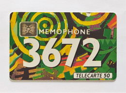 Télécarte France -  Mémophone 3672 - Ohne Zuordnung