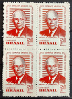 A 91 Brazil Stamp US President Eisenhower 1960 Block Of 4 - Otros & Sin Clasificación