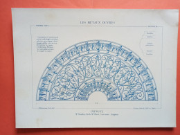 LES METAUX OUVRES 1882 LITHO FER FONTE CUIVRE ZINC " IMPOSTE BOUDOY ARCHITECTE A AVIGNON " 1 PLANCHE - Architecture