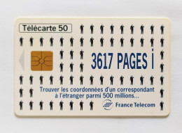 Télécarte France -  3617 Pages Internationales - Ohne Zuordnung