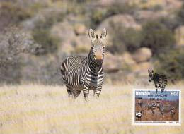 WWF - 111,34 - CM-MC - € 1,42 - 18-4-1991 - 60c - Hartmann's Mountain Zebra - Namibia 1111212 - Altri & Non Classificati