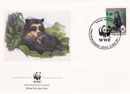 WWF - 113,21 - FDC - € 1,00 - 31-5-1991 - Bs 0,30 - Spectacled Bear - Bolivia - Otros & Sin Clasificación