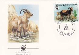 WWF - 074,21 - FDC - € 1,87 - 1-12-1988 - 25F - Barbary Sheep - Chad - Otros & Sin Clasificación