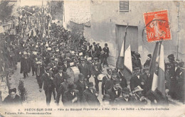 60-PRECY-SUR-OISE- FÊTES DU BOUQUET PROVINCAL 4 MAI 1913 - LE DEFILE, L'HARMONIE CREILLOISE - Précy-sur-Oise