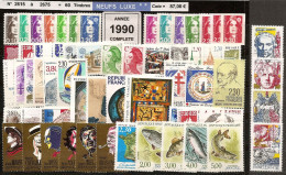 FRANCE - Année Complète 1990 - NEUF LUXE ** 60 Timbres  - SUPERBE - 1990-1999