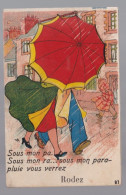 Une Carte Fantaisie  à Système Souvenir De Rodez " Sous Mon Parapluie Vous Verrez !!  17 Aout 1947 - A Systèmes