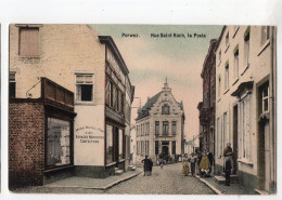 PERWEZ - Rue Saint-Roch - La Poste   *colorisée* - Perwez