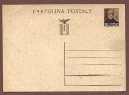 REPUBBLICA SOCIALE ITALIANA - CARTOLINA POSTALE MAZZINI CENT. 30 - NUOVA  - PERFETTA - Postwaardestukken