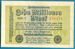 10000000 Mark 22.8.1923 Serie MM-7 Wmk. Hakensterne AUNC - 10 Millionen Mark