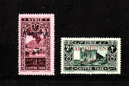 Alaouites Taxe N° 7 Surcharge Noire & 8 - Used Stamps