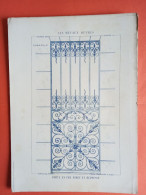 LES METAUX OUVRES 1882 LITHO FER FONTE CUIVRE ZINC " PORTE EN FER FORGE ET REPOUSSE " 1 PLANCHE - Architecture