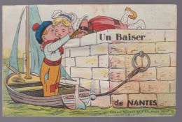 Une Carte Fantaisie  à Système Souvenir  Un Baiser De Nantes   Année 3 Juillet  1947 - A Systèmes