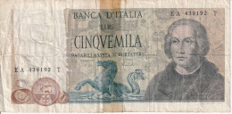 BILLETE DE ITALIA DE 5000 LIRAS DEL AÑO 1973 DE CRISTOBAL COLON  (BANKNOTE) - 5000 Liras