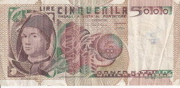 BILLETE DE ITALIA DE 5000 LIRAS DEL AÑO 1980 DE CIONINI  (BANKNOTE) - 5000 Lire