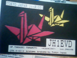 JAPAN N CARD QSL ORIGAMI  1989 JH10392 - CB-Funk
