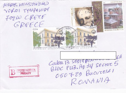 PERSONALITY, ARCHITECTURE, STAMPS ON COVER, 2021, GREECE - Lettres & Documents