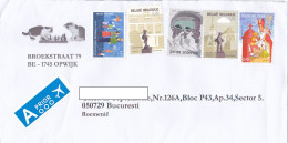 SOCIAL COHESION, MONUMENTS, ST NICHOLAS STAMPS ON COVER, 2022, BELGIUM - Lettres & Documents